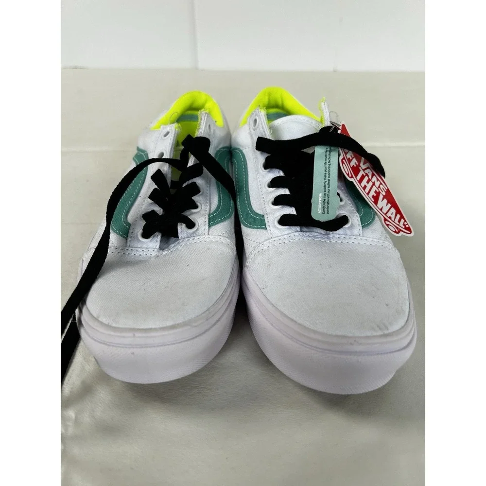 NWT Vans Off The Wall Old Skool Comfy Cush Skate Shoes Juniors Size 5.5 White